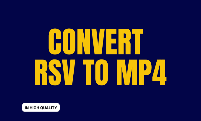 Gig Preview - Convert rsv to mp4