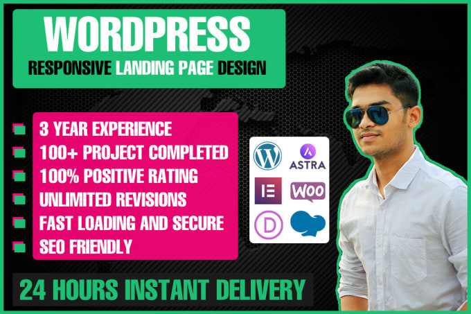 Gig Preview - Create a modern wordpress landing page, wordpress website, blog site