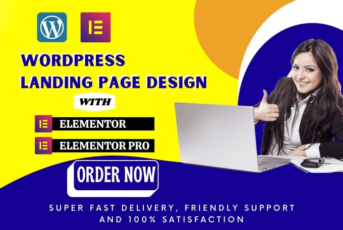 Gig Preview - Design responsive wordpress landing page with elementor or elementor pro