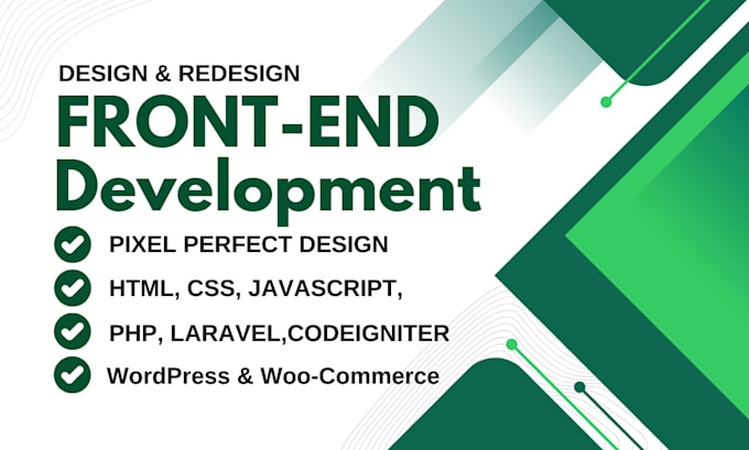 Gig Preview - Do frontend web development, figma to html css javascript with backend developer