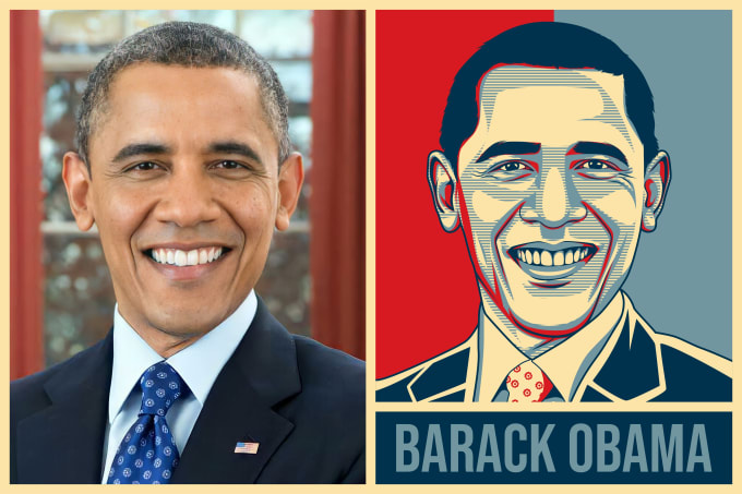 Gig Preview - Create obama hope style vector from your photos