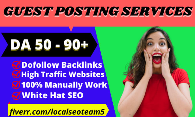 Gig Preview - Do quality guest post seo backlinks for google top ranking