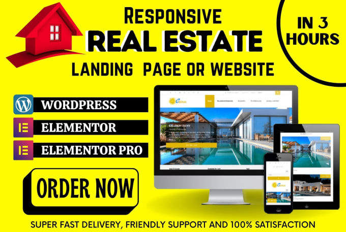 Bestseller - design responsive real estate landing page or website