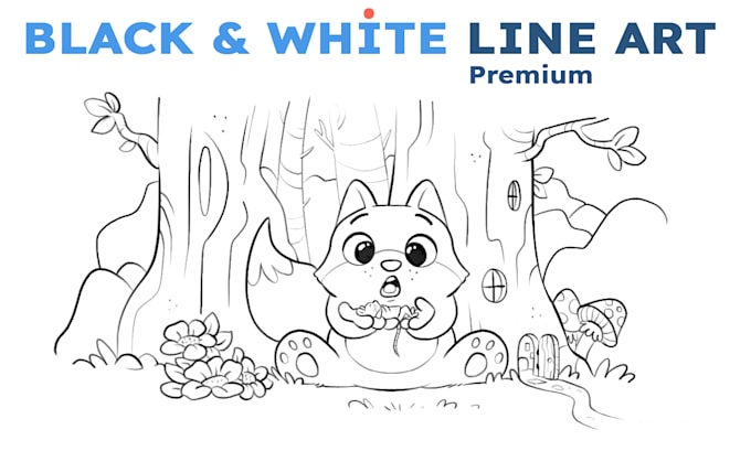 Gig Preview - Draw professional black and white line art