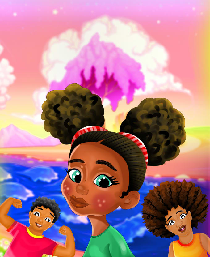 Gig Preview - Create cute story book illustration and african american children book cover