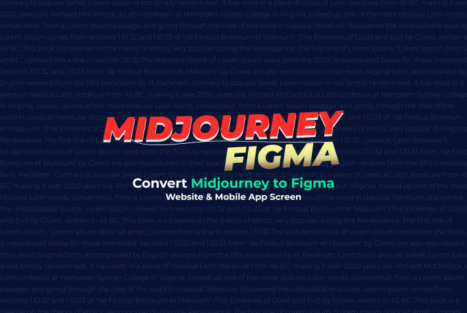 Gig Preview - Convert midjourney image to figma