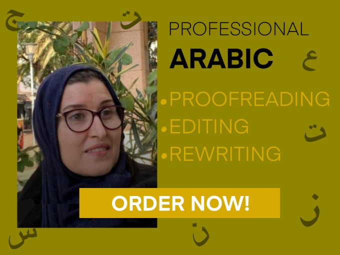 Gig Preview - Proofread and edit all your arabic texts