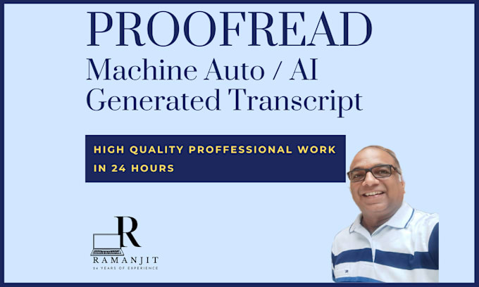 Bestseller - transcribe edit proofread machine auto ai transcript