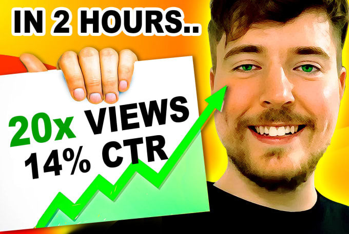 Gig Preview - Do amazing thumbnail, clickbait thumbnail, video thumbnail, youtube thumbnail