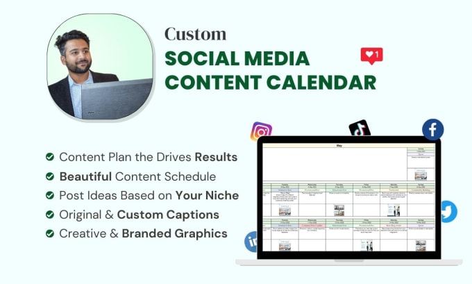 Bestseller - create a custom content calendar for your social media