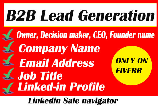 Gig Preview - Do perfect b2b lead generation,b2b sales and b2b lead generation for industries