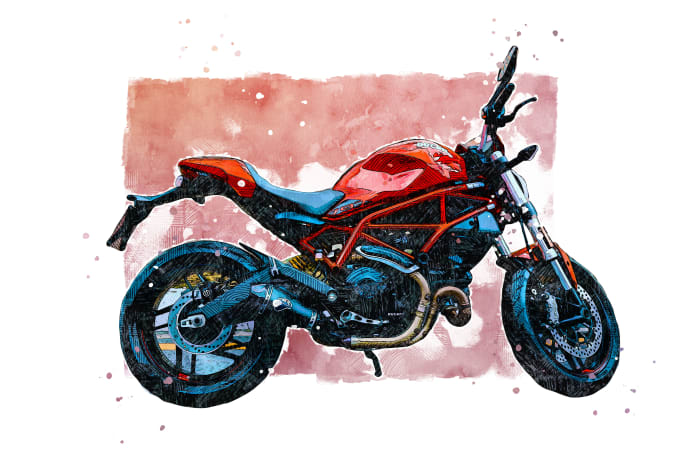 Gig Preview - Create a unique digital watercolor of vehicles and portraits