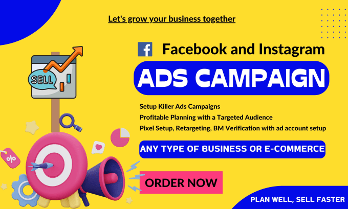 Gig Preview - Do setup facebook ads campaign, instagram ads, shopify ads campaign