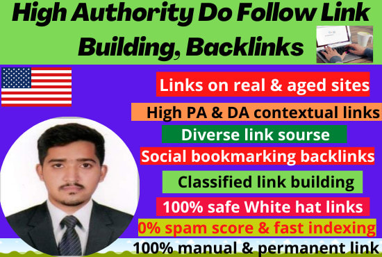 Gig Preview - Do high pa,da do follow contextual SEO link building , backlinks