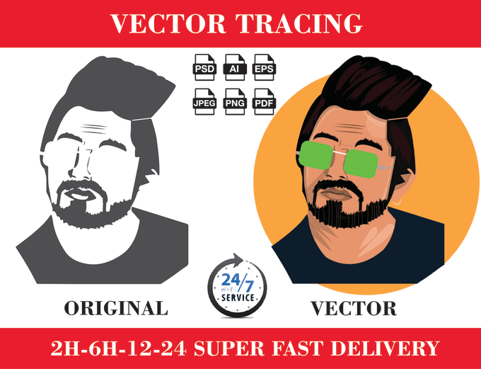 Gig Preview - Do vector tracing  and convert your logo or text in vector