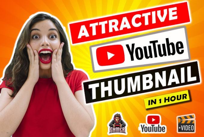 Gig Preview - Design custom attractive thumbnail or youtube thumbnails in 1 hour