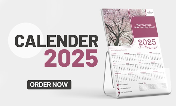 Gig Preview - Create a custom new year calendar 2025 for your brand