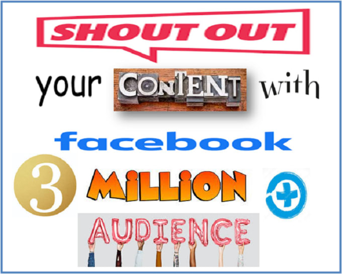 Gig Preview - Promote and shoutout content with facebook 3 million audiences, marketing, share