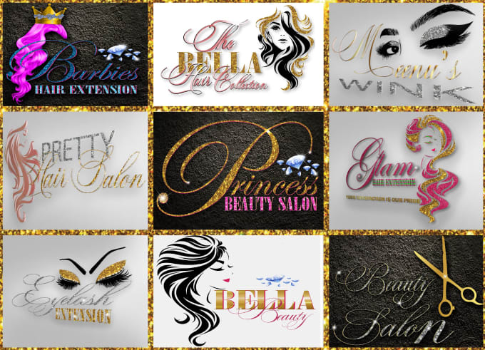 Gig Preview - Design feminine hair extension, eyelashes, cosmetic and beauty logo