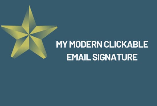 Bestseller - design modern clickable email signature in 2 hours