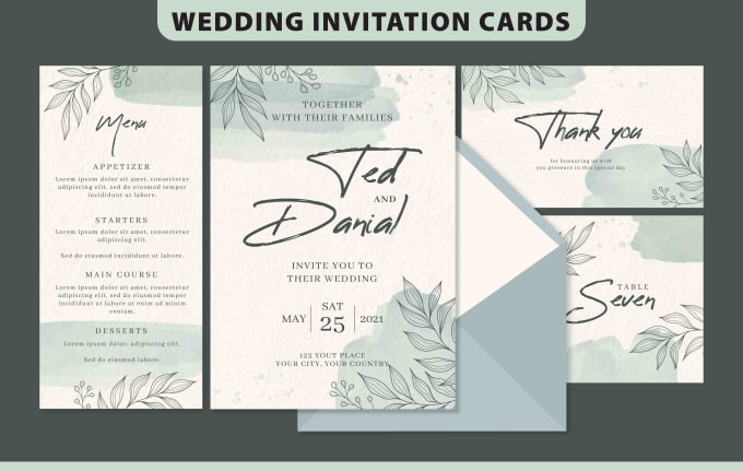 Gig Preview - Design invitation cards for weddings and other events