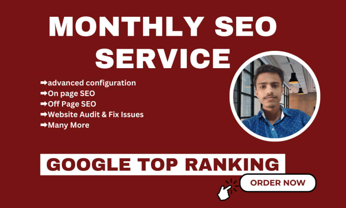 Gig Preview - Do complete monthly SEO service for top ranking in google