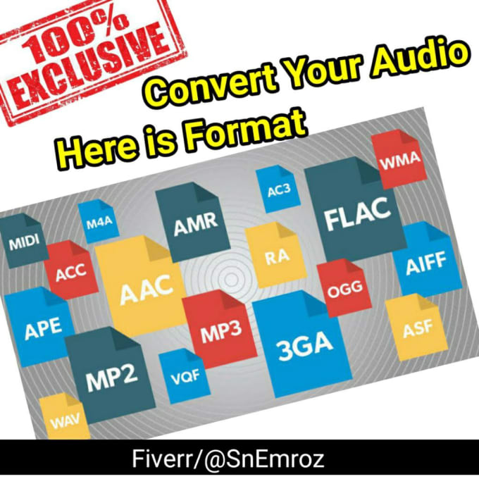 Gig Preview - Covert any audios videos format to mp3 and more