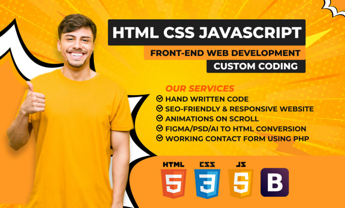 Bestseller - code custom html, CSS and javascript for responsive websites