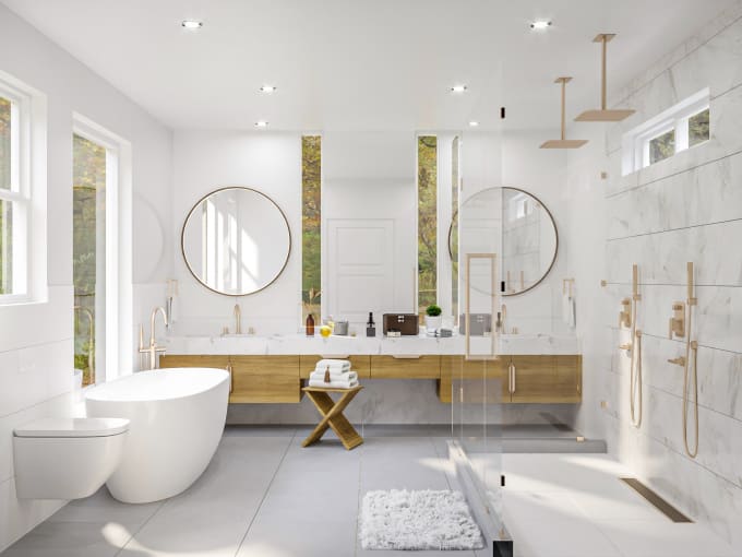 Gig Preview - Create 3d renderings for your bathroom design