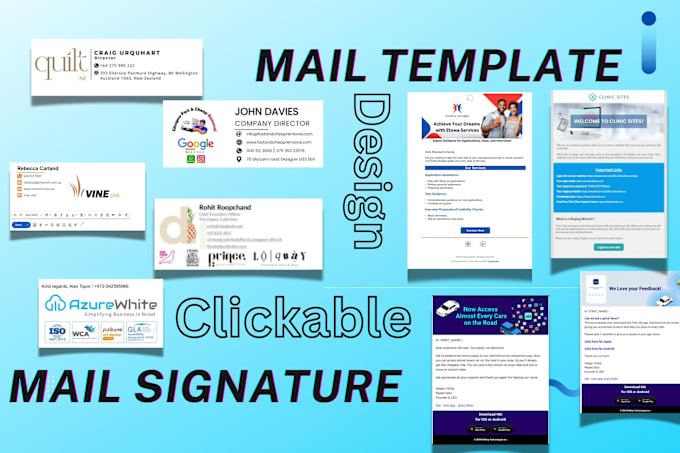 Gig Preview - Design clickable HTML mail template and signature