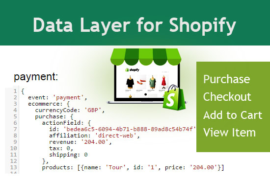 Gig Preview - Enable data layer for shopify without app