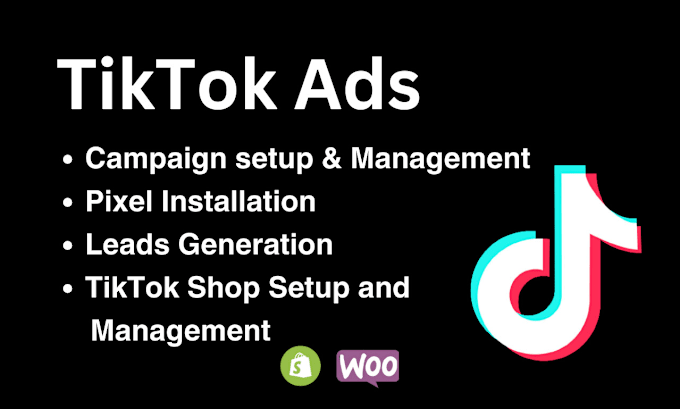 Gig Preview - Setup tik tok ads tik tok marketing and manage tiktok ads tik tok shop