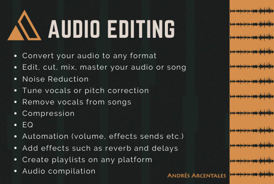 Gig Preview - Do any kind of audio editing in 24h