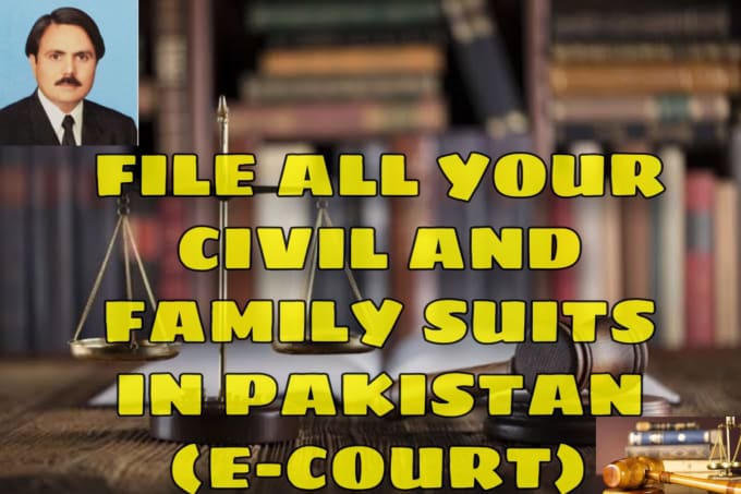 Gig Preview - File all your civil and family suit in pakistan through e court system