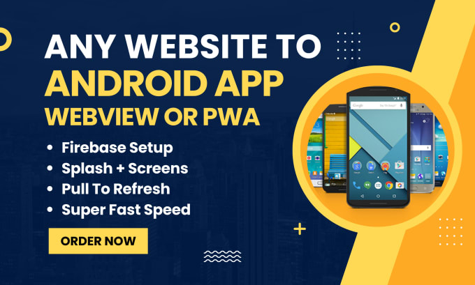 Gig Preview - Convert any website into android app with aab file and apk file