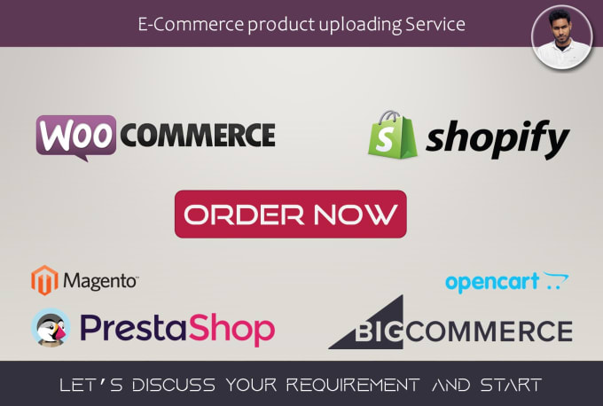 Gig Preview - Upload products to your ecommerce, woocommerce shopify store