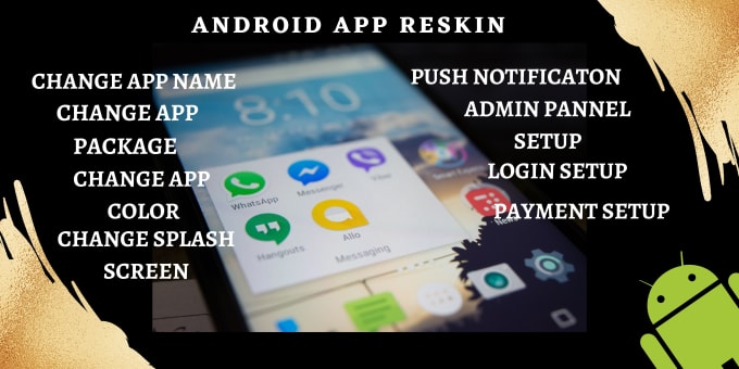 Gig Preview - Do android app reskin