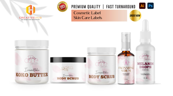 Gig Preview - Design jar label, supplement label, skincare label, or cosmetics label