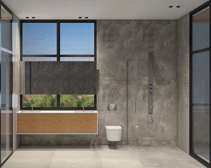 Gig Preview - Design a great and functional bathroom for you