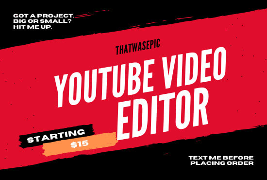 Gig Preview - Be your personal youtube and igtv video editor