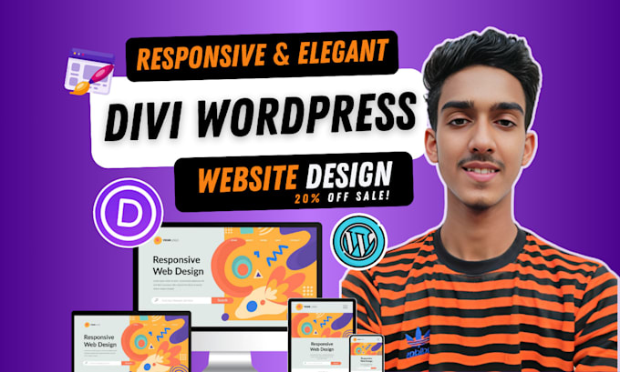 Gig Preview - Design divi wordpress website as divi theme expert using divi website builder