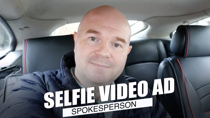 Gig Preview - Create selfie style ugc male spokesperson video ad