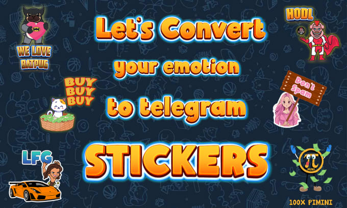 Bestseller - create 10 animated telegram, discord stickers for crypto project or any