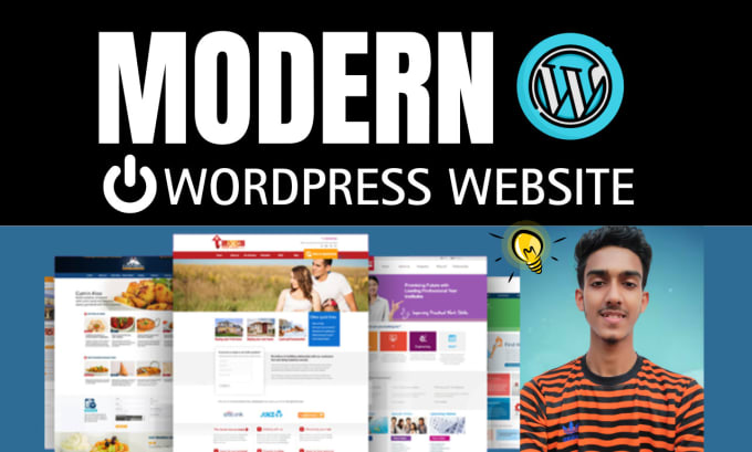 Gig Preview - Do creative clean and modern wordpress website design