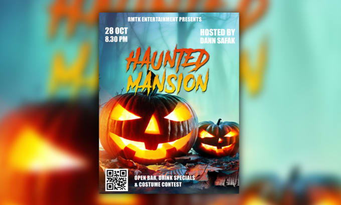 Gig Preview - Design halloween event flyer within 24h