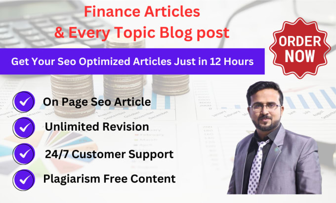 Gig Preview - Write engaging SEO personal finance articles and blog posts