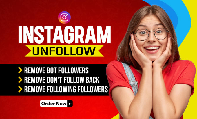 Gig Preview - Unfollow your instagram followings and remove instagram fake,bot,ghost followers