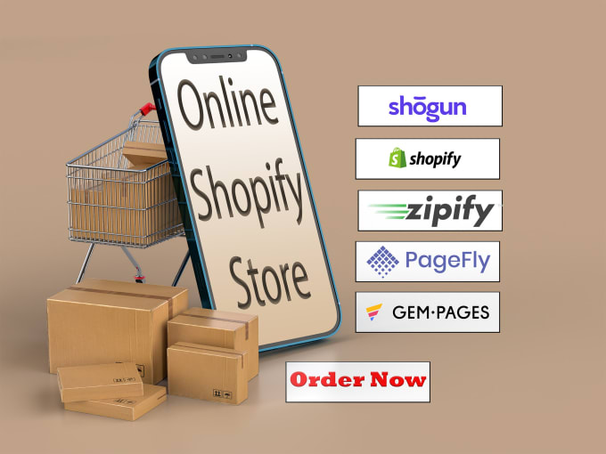 Gig Preview - Create your shopify ecommerce website with shogun, gempages, pagefly or zipify