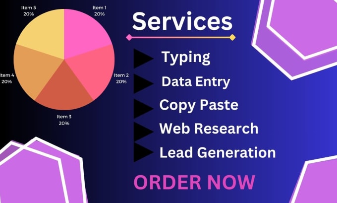 Bestseller - do data entry, web research, lead generation, and typing work