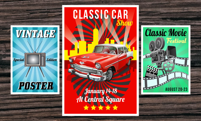 Gig Preview - Create an outstanding retro vintage event poster design